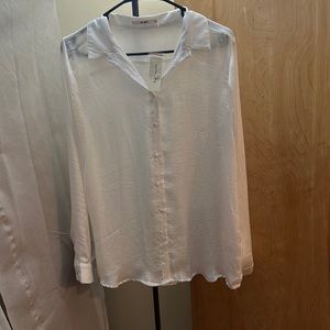 Sheer White button down